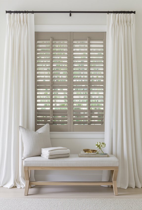 layered curtains for depth
