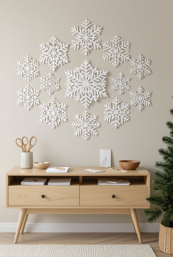 layered customizable paper snowflakes