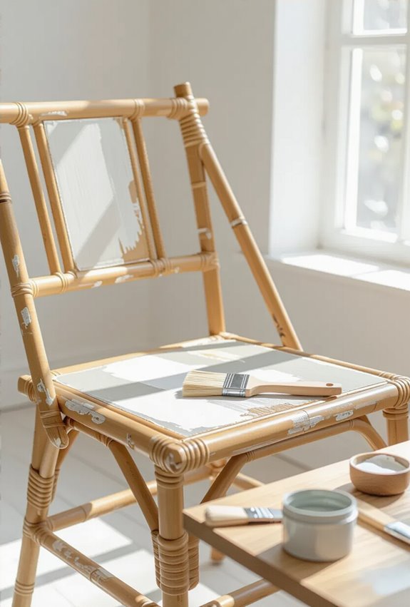 layered dry brushed bamboo distress