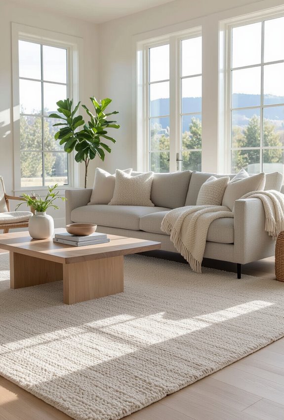 layered elegant natural rugs