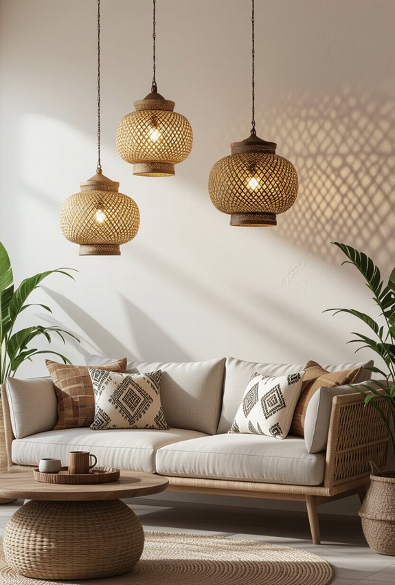 layered ethnic pendant lighting