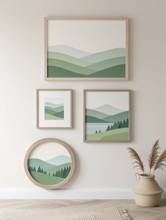 layered frames contrasting textures