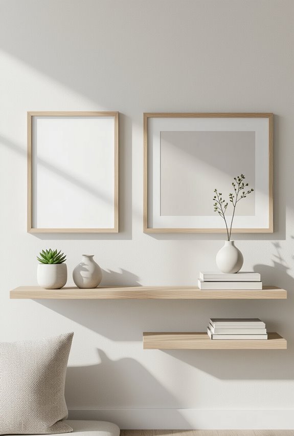 layered frames with shelf