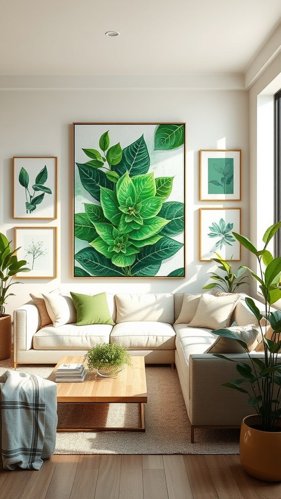 layered green artwork techniques