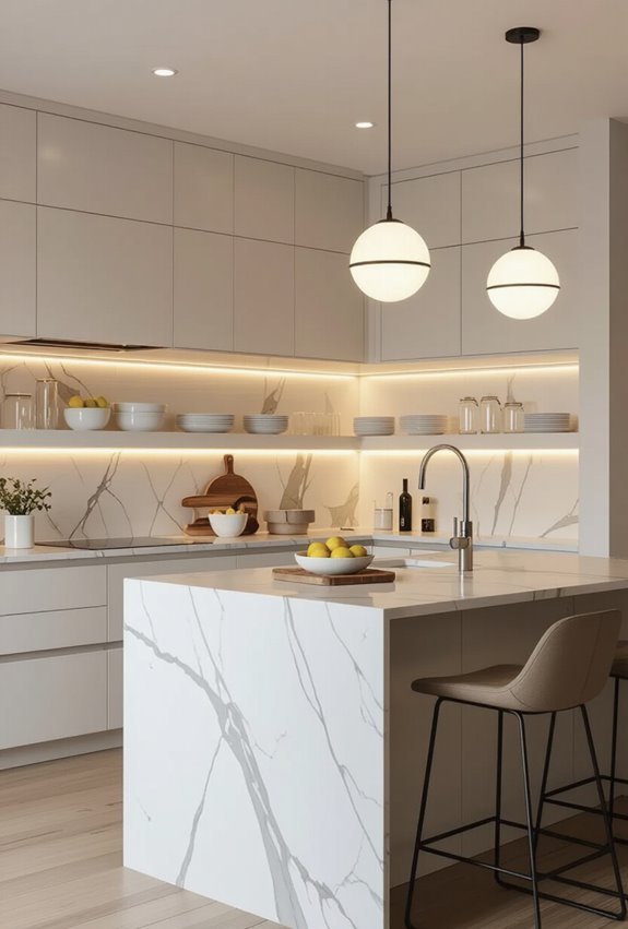 layered kitchen lighting coordination