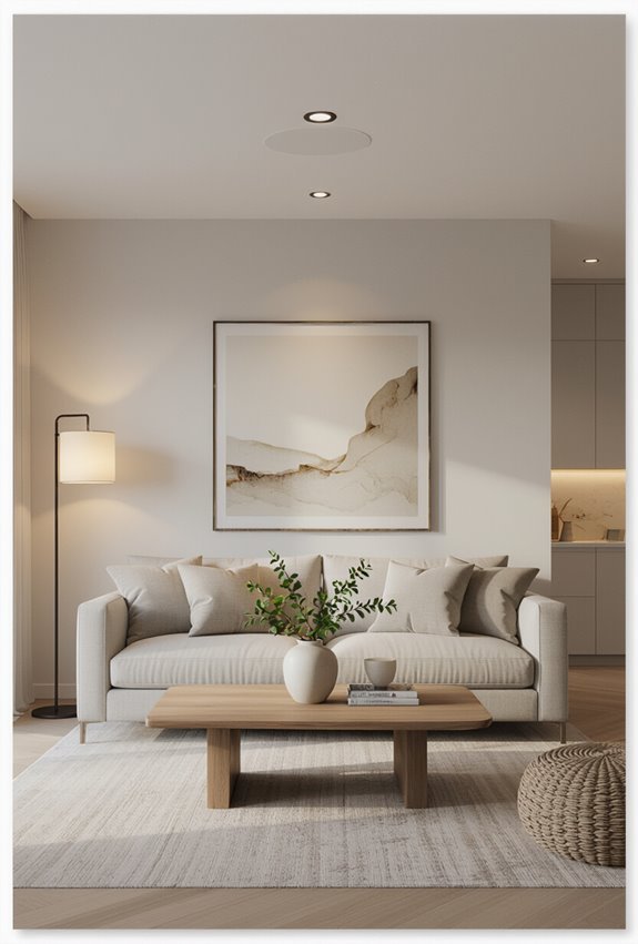 layered lighting defines cozy zones