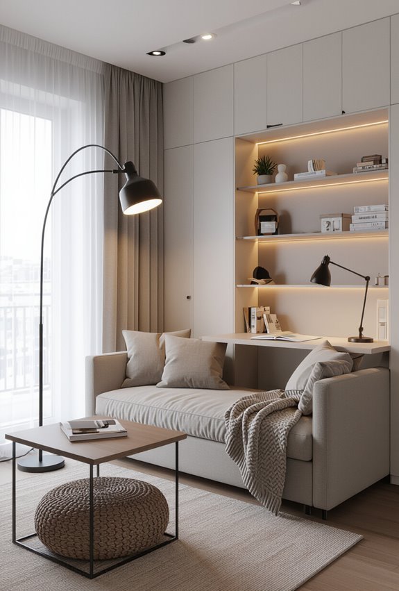 layered lighting defines zones