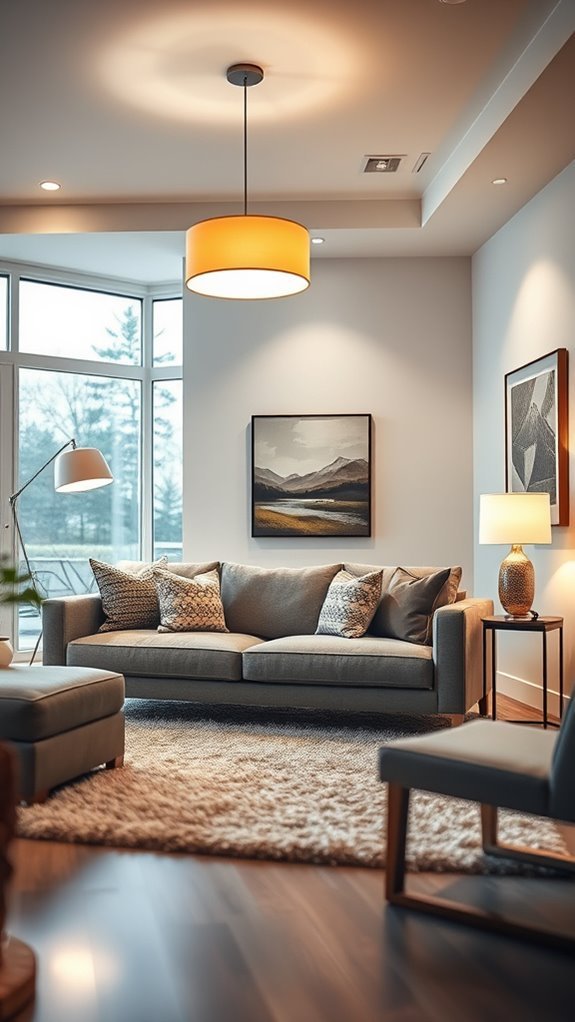 layered lighting enhances ambiance