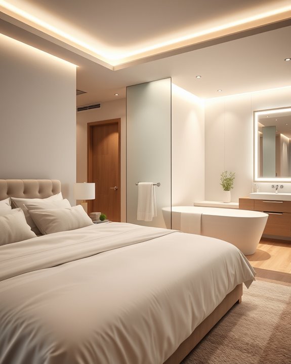 layered lighting enhances ambiance