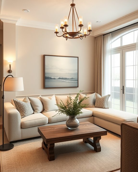 layered lighting enhances ambiance