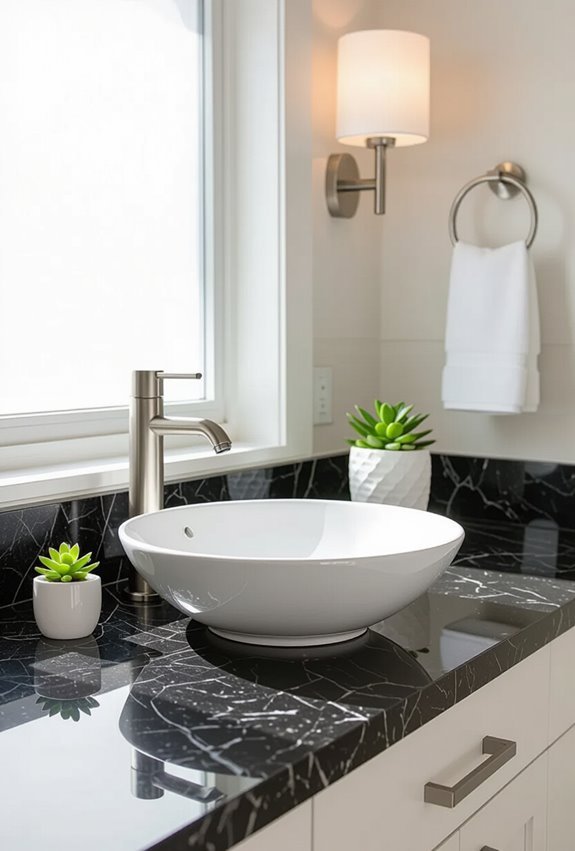 layered lighting enhances granite