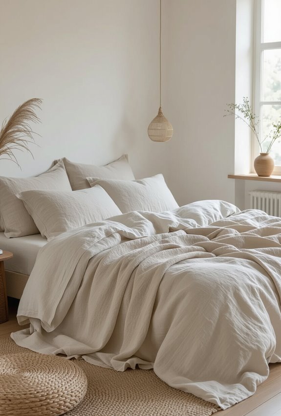 layered lightweight linen textures