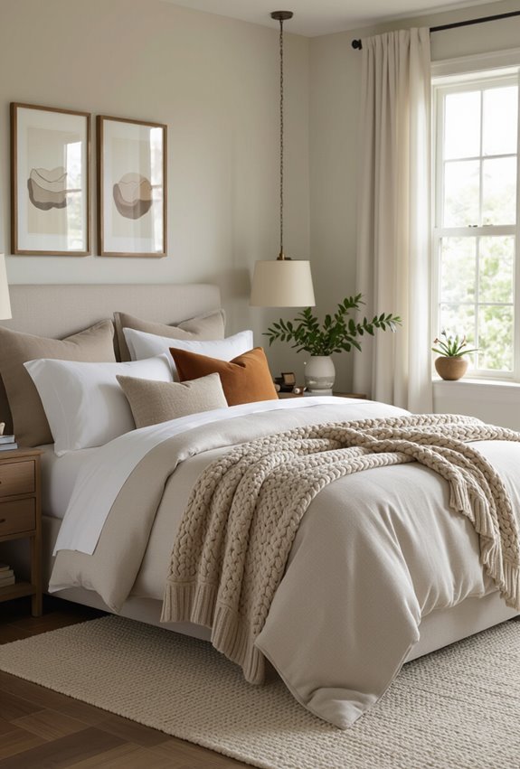 layered lightweight transitional bedding
