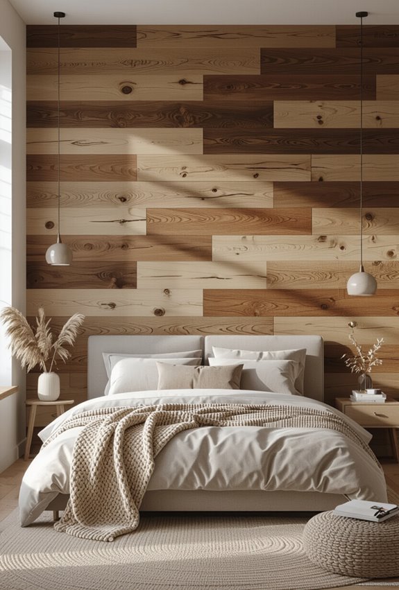 layered mixed wood tones