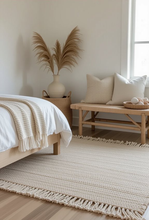 layered natural rugs warmth
