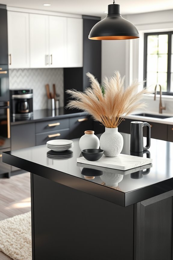 layered neutral kitchen accessories