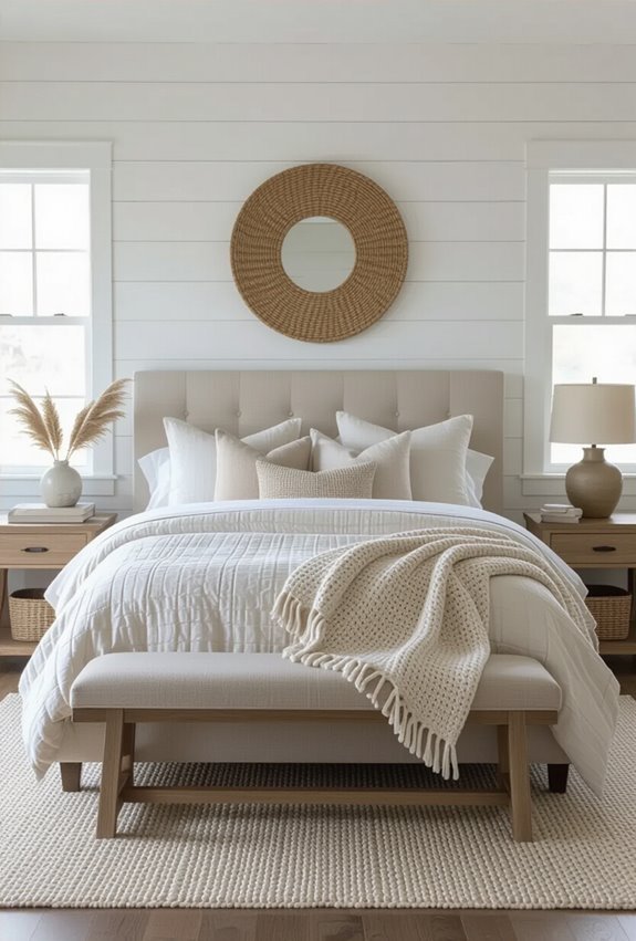 layered neutral textured farmhouse retreat