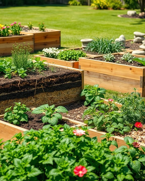 layered organic soil enrichment