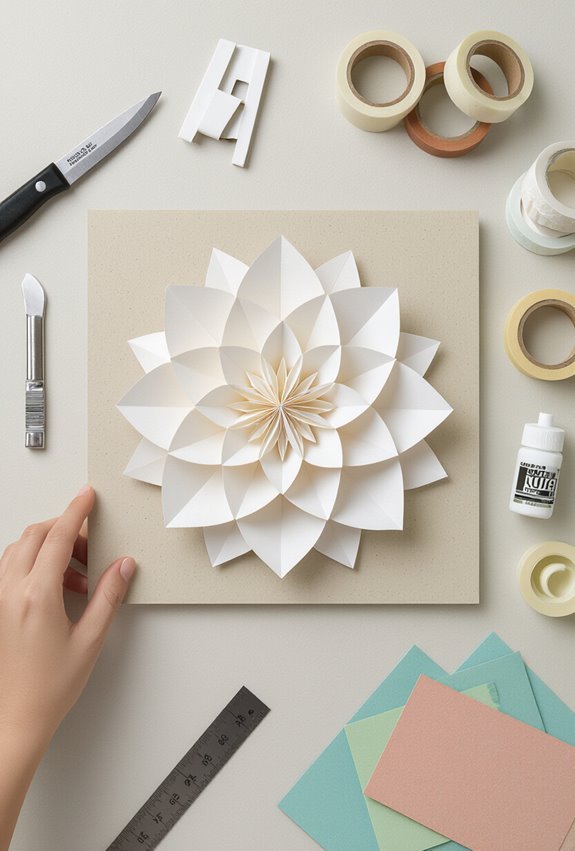 layered paper sculptural relief