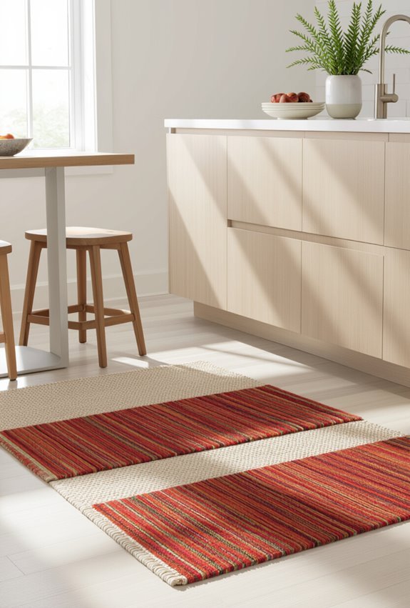 layered rugs add warmth