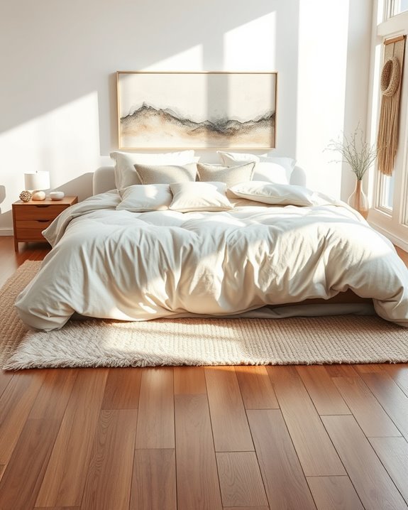 layered rugs and textures