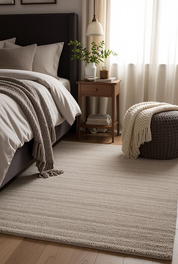 layered rugs dampen sound