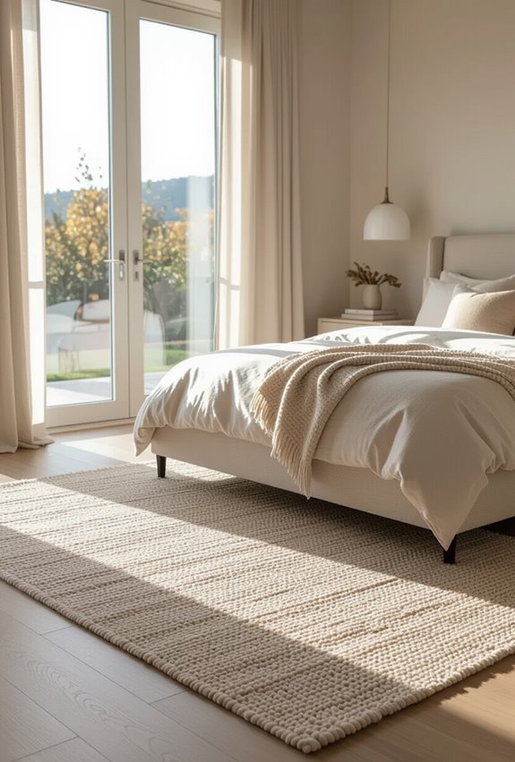 layered rugs define zones