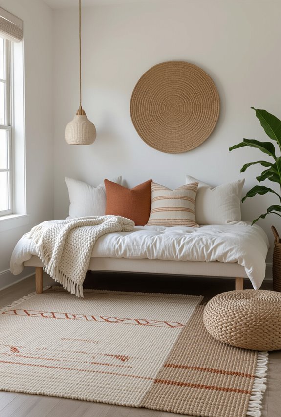 layered rugs for depth