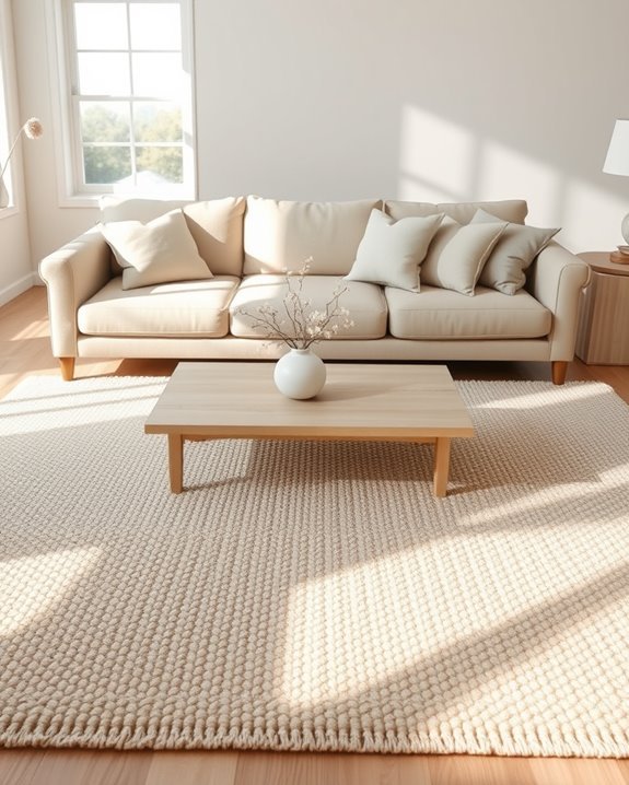 layered rugs for texture