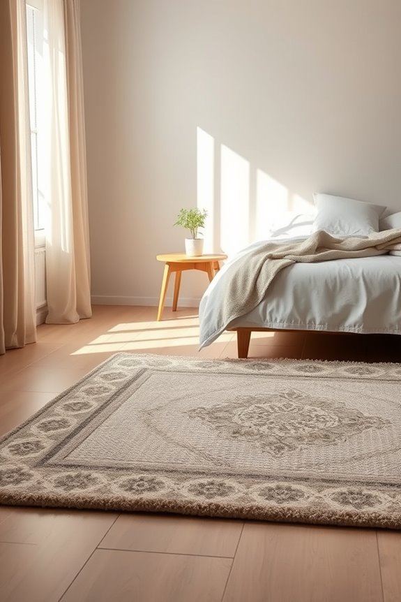 layered rugs for warmth