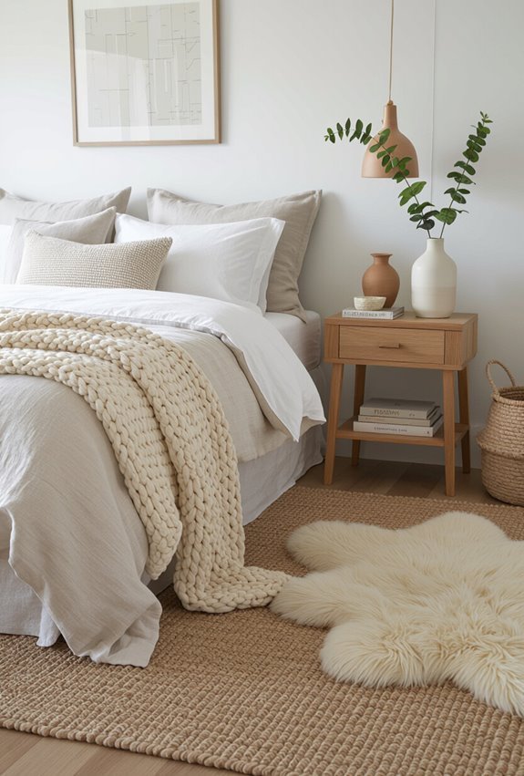 layered rugs throws texture