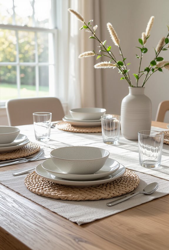 layered runners and placemats