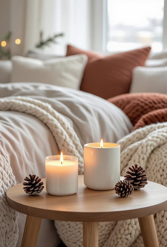 layered seasonal scents for coziness