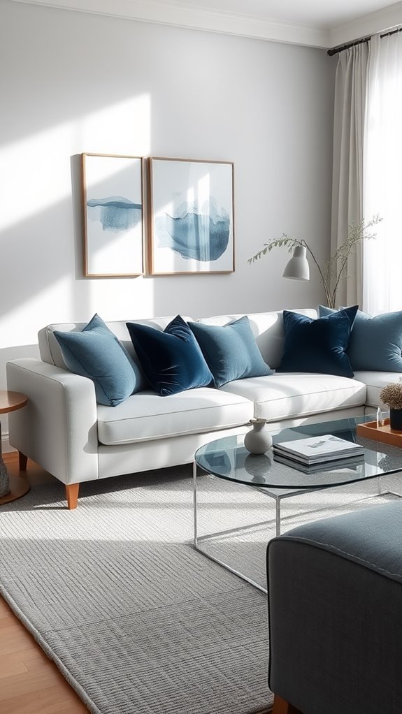 layered shades of blue