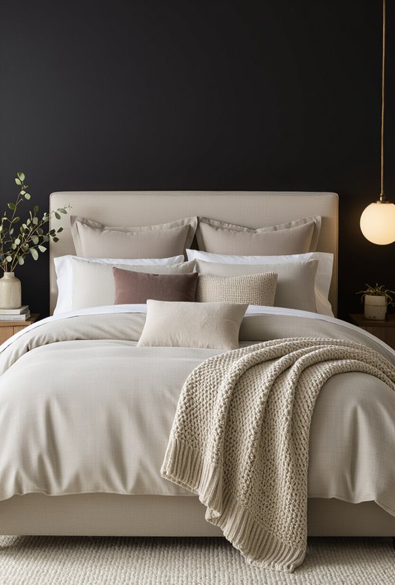 layered shams bolster cozy depth