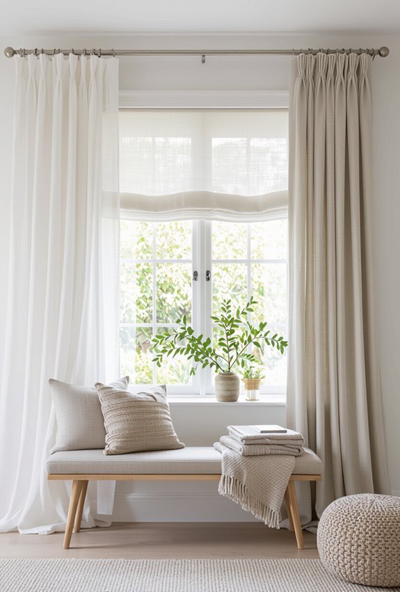 layered sheer curtains for depth