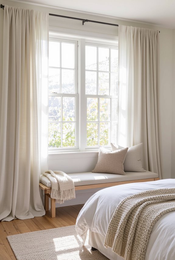 layered sheers and curtains
