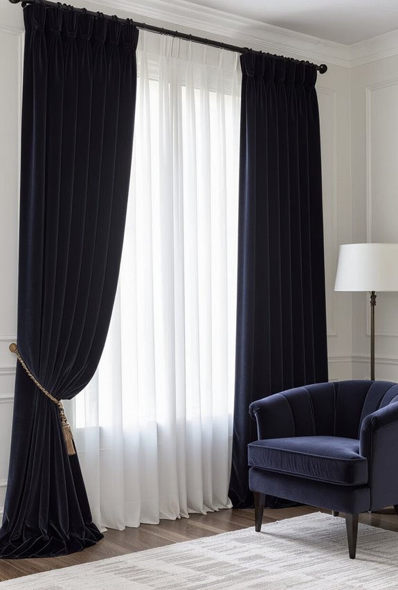 layered sheers with blackout