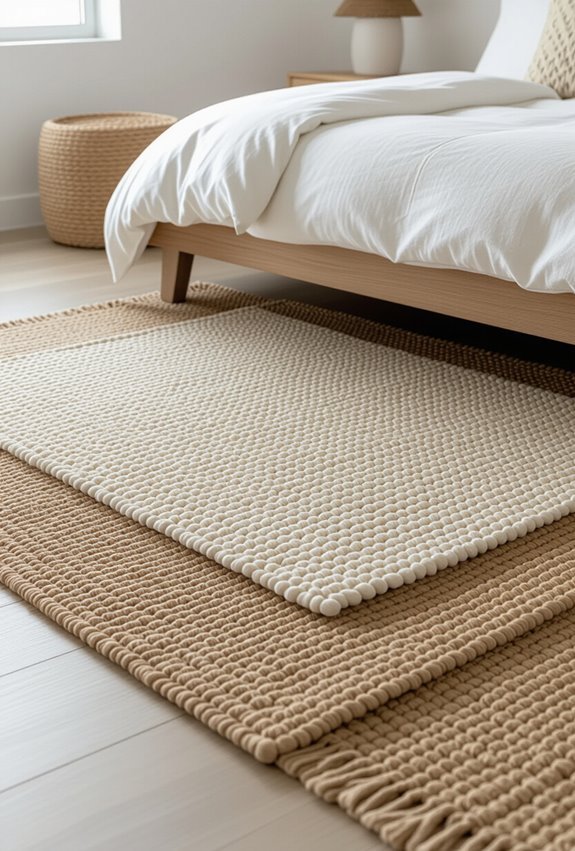 layered sisal and jute