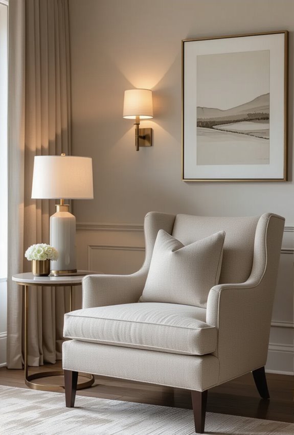 layered soft lighting with dimmers