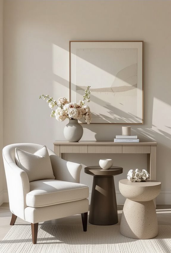 layered tables sculptural styling
