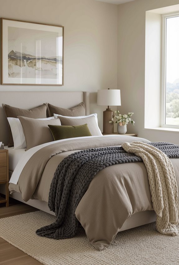 layered tactile bedroom textures