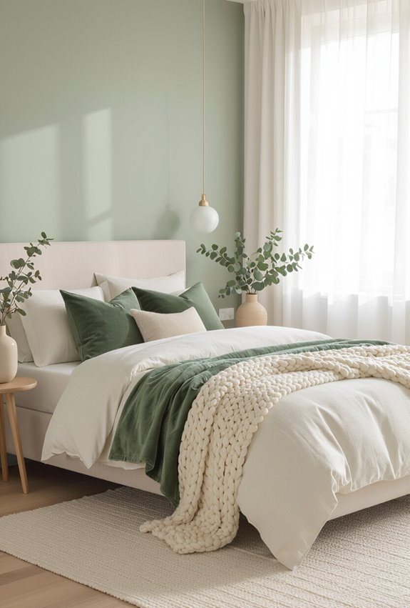 layered tactile sage green warmth