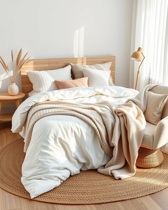layered textiles for coziness