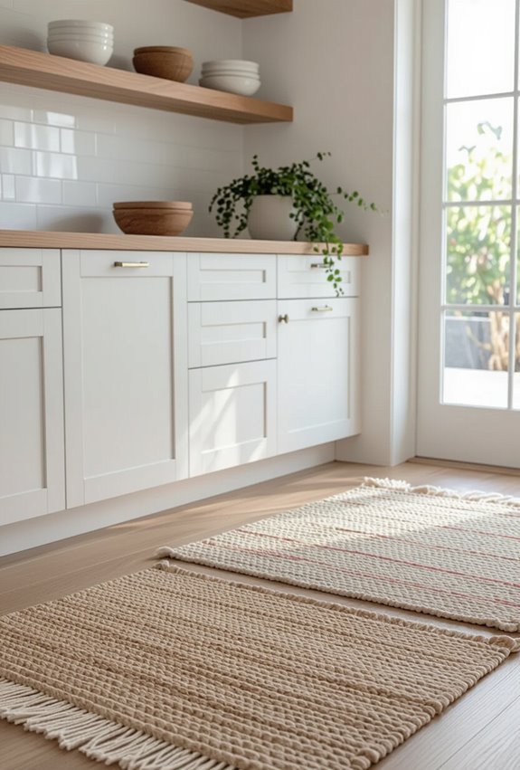 layered textured boho rugs