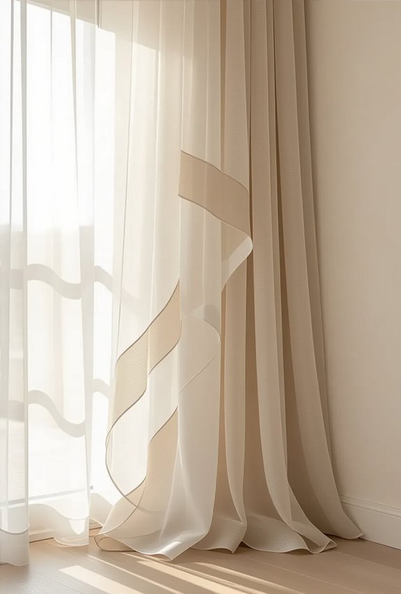layered textured sheer curtains