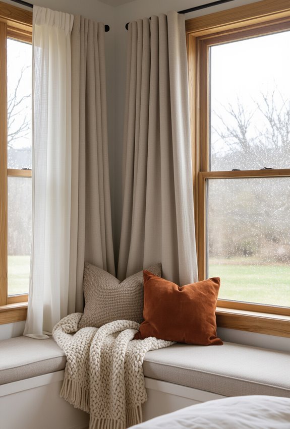 layered thermal insulated window treatments