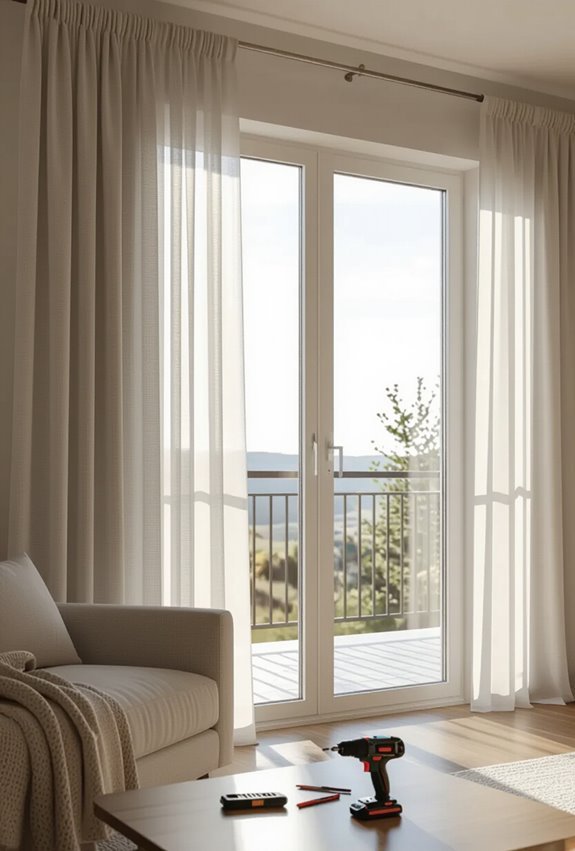 layered three dimensional curtain rods