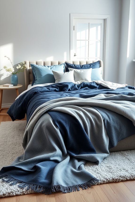 layered throws for coziness