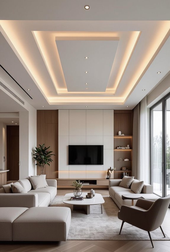 layered vaulted ceiling skylights
